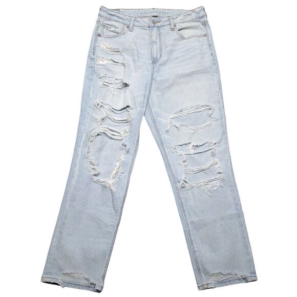 American Eagle Outfitters Denim - American Eagle Strigid Women's Jeans 12 Reg Distressed Ripped Denim Mom Jean NWT